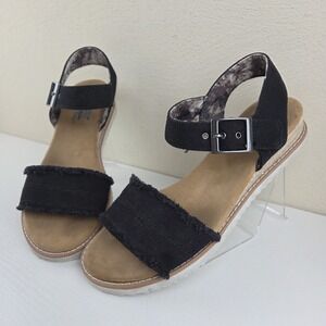 Skechers Bobs Women's Desert Kiss Adobe Princess Strappy Sandals Black Size 8.5